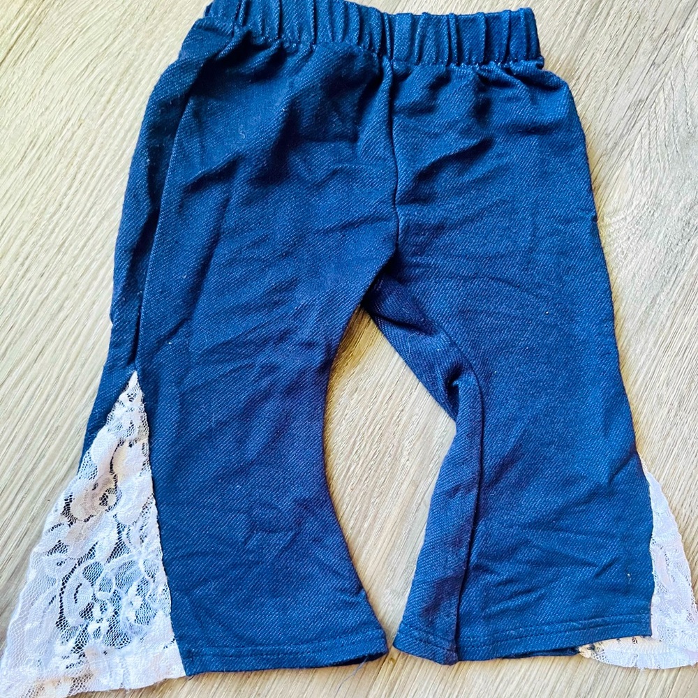 Side Lace Flare Jeans